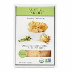 Rustic Bakery Organic Crackers Flatbread Bites Rosemary & Olive Oil - 4oz