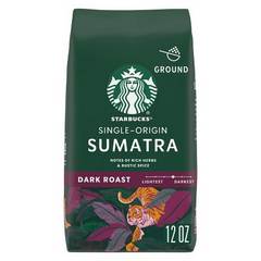 Starbucks Ground Single Origin Dark Roast Sumatra Coffee 12 oz 12 oz Bag