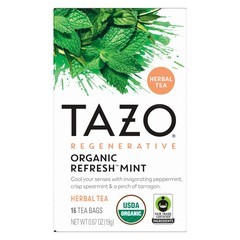 Tazo Organic Refresh Mint Herbal Tea Bags 16 ct