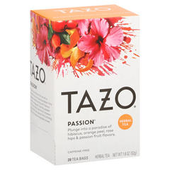 Tazo Passion Herbal Tea 20 Tea Bags 20 ea Box