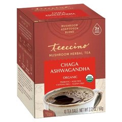 Chaga Ashwagandha Butterscotch Cream Mushroom Herbal Tea 10 Tea Bags
