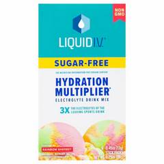 Liquid I.V. Hydration Multiplier Zero Sugar Electrolytes Rainbow Sherbet Drink Mix Packets