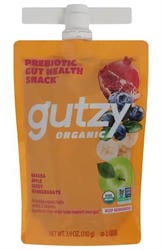 Gutzy Organic Prebiotic Gut Health Snack Banana Apple Berry Pomegranate 3.9 oz