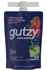 Gutzy Organic Apple Raspberry Blueberry & Beet Prebiotic Gut Health Snack Pouch