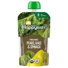 Happy Baby Clearly Crafted Stage 2 Pears Kale & Spinach Baby Food Pouch 4 oz 4 oz