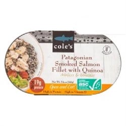Cole's Ready To Eat Patagonian Smoked Salmon Fillet with Quinoa