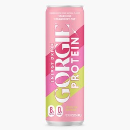 Gorgie Strawberry Pop Sparkling Protein Energy Drink - Sugar Free, 8g Protein - 12 fl oz