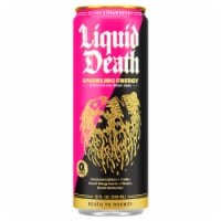 Liquid Death Sparkling Energy Scary Strawberry Zero Sugar Energy Drink