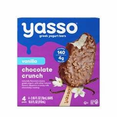 Yasso Vanilla Chocolate Crunch Frozen Greek Yogurt Bars 4 ct