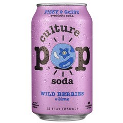 Culture Pop Wild Berries & Lime Probiotic Soda 12 fl oz 12 fl oz