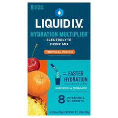 Liquid I.V. Hydration Multiplier Electrolytes Tropical Punch Drink Mix Packets