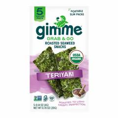 Gimme Grab & Go Teriyaki Roasted Seawood Snacks Multipack