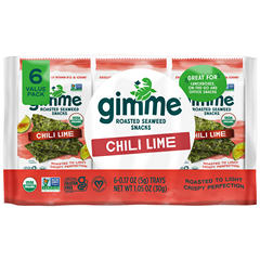gimme Roasted Seaweed Snack Packs - Chili Lime, 6 ct