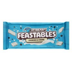 Feastables Cookies & Crème Chocolate Bar 60g 2.1 oz Wrapper
