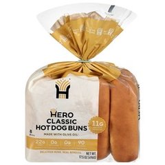 Hero Classic Hot Dog Buns 8 Each 17.5 oz