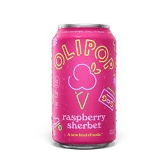 Olipop Raspberry Sherbet 6g Fiber Prebiotic Soda 12 oz