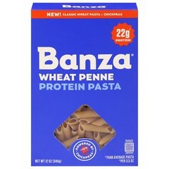 Banza Wheat Protein Penne Pasta 22g Protein No Compromises Pasta Powered by Chickpeas 12 oz 12 oz Box