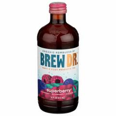 Brew Dr Organic Kombucha Superberry 14 fl oz Bottle