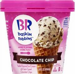 Baskin Robbins Chocolate Chip Ice Cream 1 pt