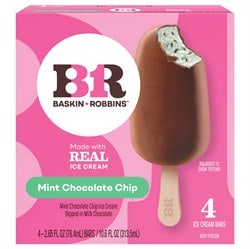 Baskin Robbins Ice Cream Bars Mint Chocolate Chip - 4-2.65 Fl. Oz.