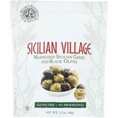 Sicilian Village Marinated Green and Black Olives 1.7 oz 1.7 oz