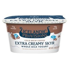 Icelandic Provisions 11g Protein Extra Creamy Skyr - Cold Brew Coffee 4.4 oz