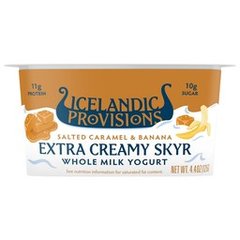 Icelandic Provisions Extra Creamy Skyr Whole Milk Yogurt Salted Caramel & Banana 4.4 oz