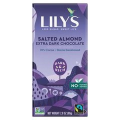 Lily's Salted Almond Extra Dark Chocolate Style Bar, 2.8 oz