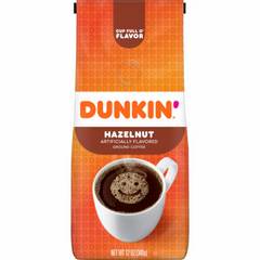 Dunkin' Hazelnut Flavored Ground Coffee, 12 oz