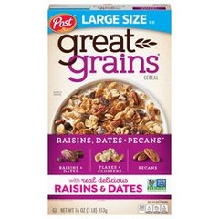 Great Grains Raisins Dates and Pecans Large Size Cereal