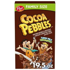 Post Cocoa Pebbles Cereal Family Size 19.5 oz