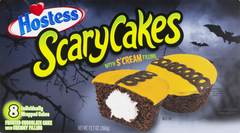 Hostess Scarycakes Cupcakes Chocolate Snack Cakes with Creamy Filling 8 Count Box