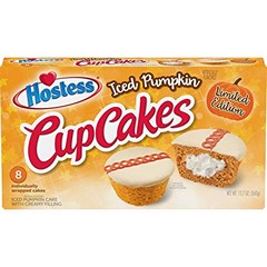 Hostess Cupcakes Iced Pumpkin Artificially Flavored Snack Cakes 12.7 oz Box (8 Snacks) 12.7 oz