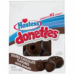 Hostess Donettes Double Chocolate Naturally Flavored Mini Donuts 10.75 oz Bag 10.75 oz