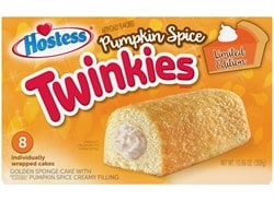 Hostess Twinkies Golden Sponge Cakes with Pumpkin Spice Artificially Flavored Filling 10.86 oz Box (8 Snacks) 10.86 oz