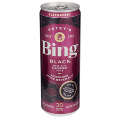 Bing Black Blackberry Energizing Juice Beverage Single Can