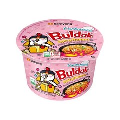 Samyang Buldak Spicy Chicken Carbonara Ramen Instant Soup Big Bowl, 3.7 oz